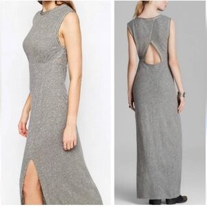Free People Sabrina Grey Cutout Maxi Dress Sz XS
